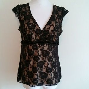 Black lace blouse THANX fashions